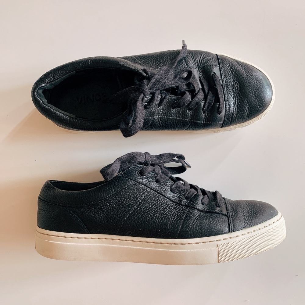 Vince - Black Leather Sneakers - size 6.5